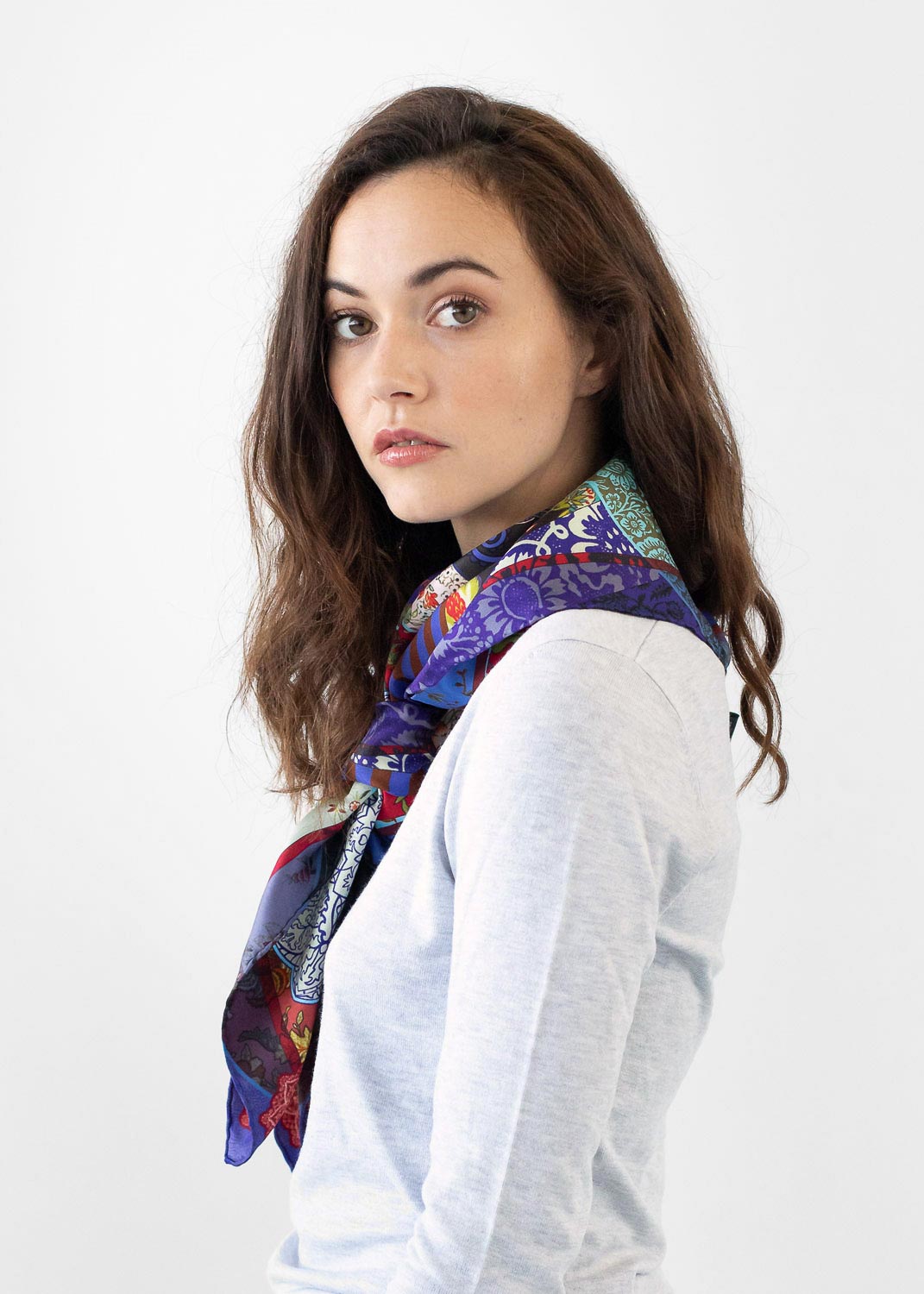 Foulard twill de soie, impression recto/verso – Marie – Image 3
